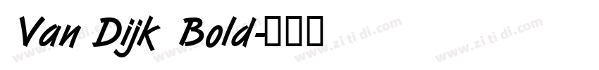 Van Dijk Bold字体转换